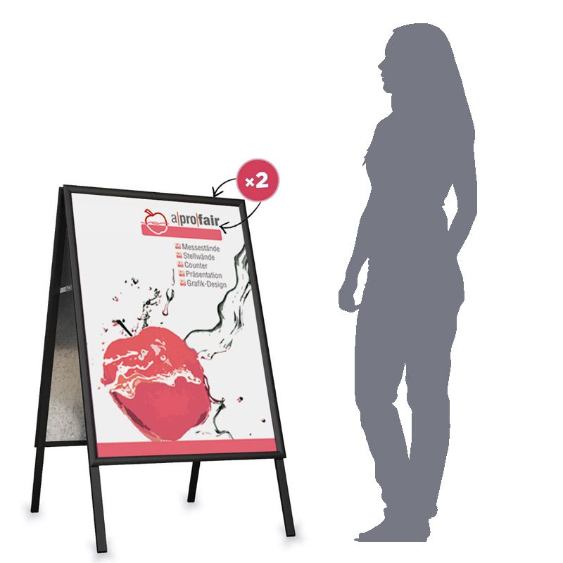 Plakatständer A-Board black